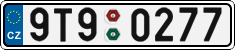 License plate of the Czech Republic, Cars (2001)