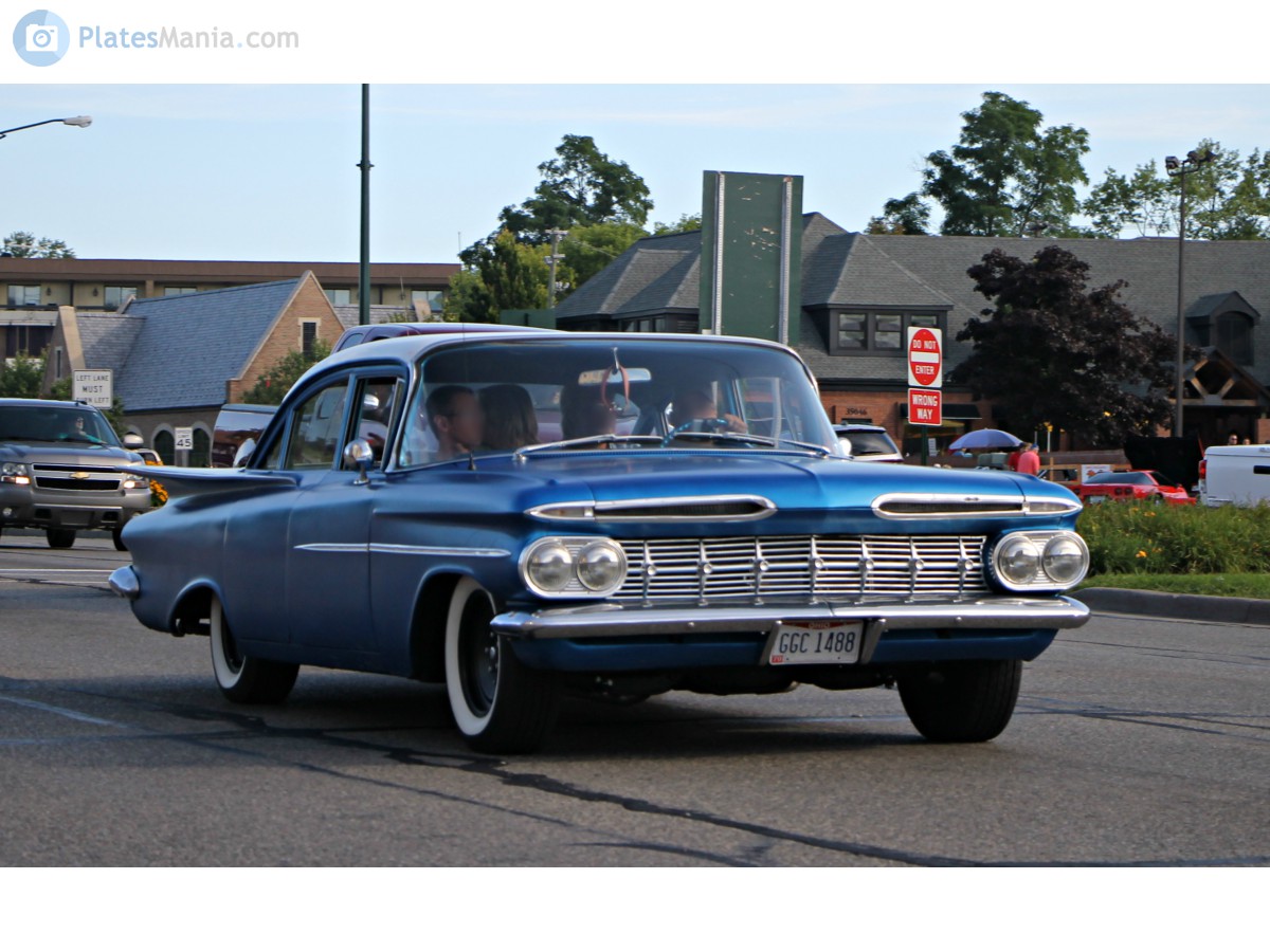 GGC 1488, Chevrolet Biscayne 1st gen 1959 4-door Sedan (1169/1269; B-body), 1st facelift, 1958–1959
