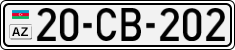 License plate of Azerbaijan, Cars