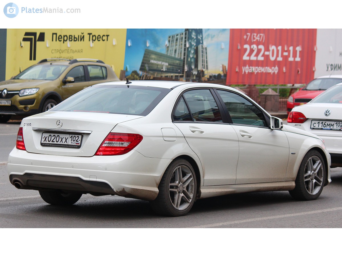 х 020 хх 102, Mercedes-Benz C-Klasse 3rd gen Sedan (W204), 2007–2015
