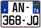 French license plate, SIV (ordinary)