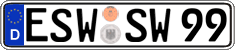 German license plate, Regular plates