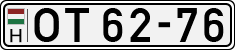 license plates of Hungary, Oldtimers (1990)