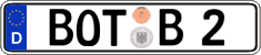 German license plate, Regular plates