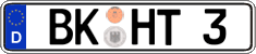 German license plate, Regular plates