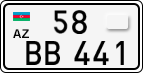 License plate of Azerbaijan, Cars