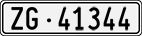 License plate of Switzerland, Cars