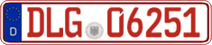 German license plate, Red license plates