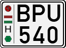 license plates of Hungary, Cars (1990)