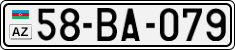 License plate of Azerbaijan, Cars