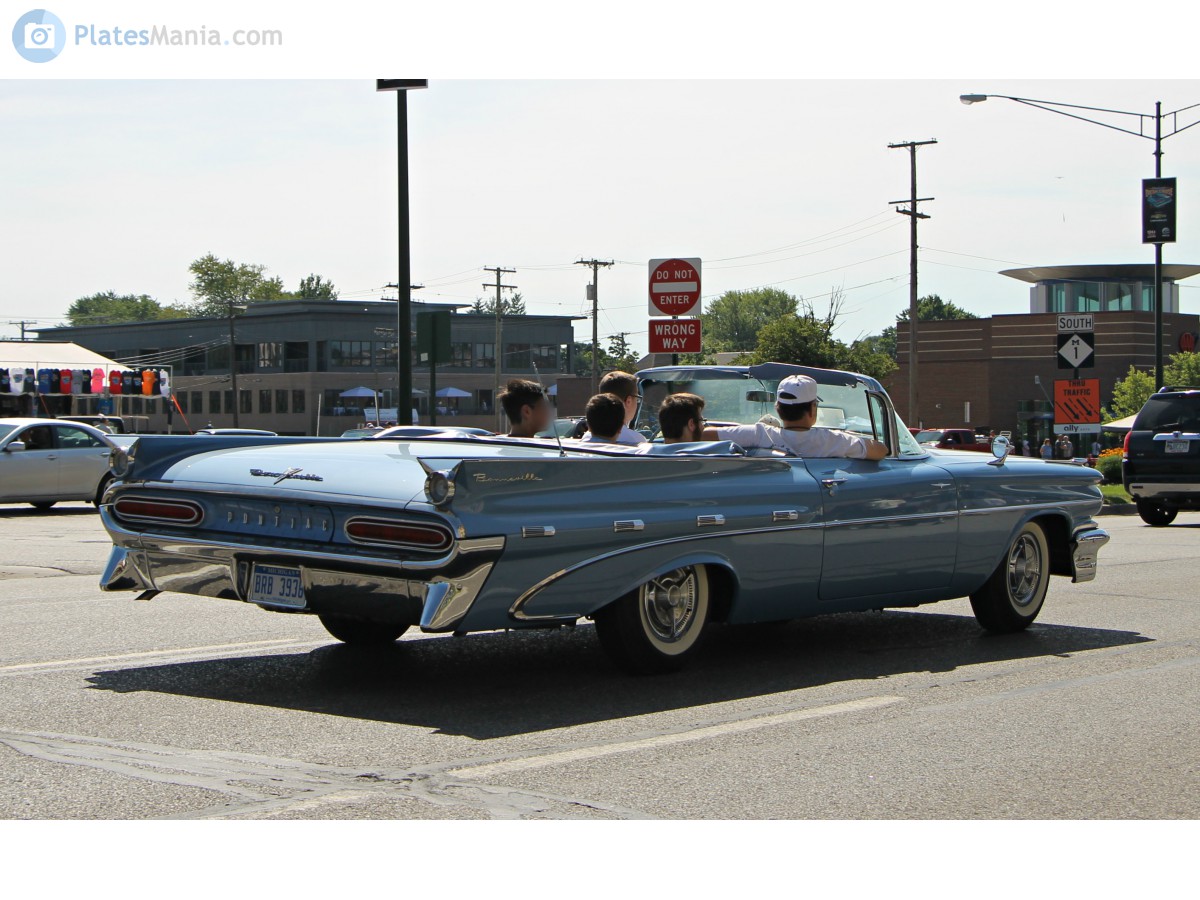 BRB 3938, Pontiac Bonneville 2nd gen 1959 2-door Convertible (2867; B-body), 1958–1959