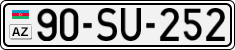 License plate of Azerbaijan, Cars