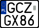 License plates of Poland, Special vehicles and motorcycles