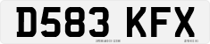 License plate of the United Kingdom, 1983 year system