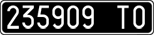License plate of Italy, Cars (1927 year series)