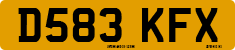 License plate of the United Kingdom, 1983 year system