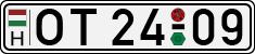 license plates of Hungary, Oldtimers (1990)