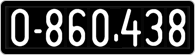 License plate of Austria, 1947 year system