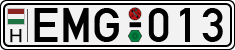 license plates of Hungary, Cars (1990)