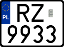 License plates of Poland, Special vehicles and motorcycles