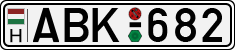 license plates of Hungary, Cars (1990)