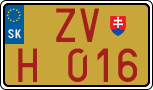License plate of Slovakia, Oldtimers