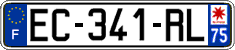 French license plate, SIV (ordinary)
