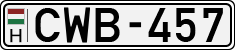 license plates of Hungary, Cars (1990)