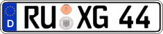 German license plate, Regular plates