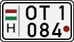 license plates of Hungary, Oldtimers (1990)