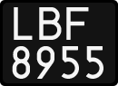 License plates of Poland, 1976 year system
