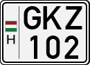 license plates of Hungary, Cars (1990)