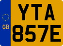 License plate of the United Kingdom, 1963 year system