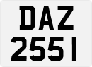 License plate of the United Kingdom, Northern Ireland (1966)