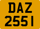 License plate of the United Kingdom, Northern Ireland (1966)