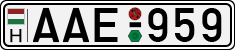 license plates of Hungary, Cars (1990)