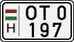 license plates of Hungary, Oldtimers (1990)