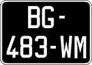 French license plate, SIV (oldtimers)