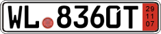 German license plate, Export transit plates