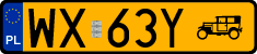 License plates of Poland, Oldtimers