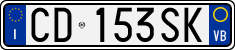 License plate of Italy, Cars (1994 year series)