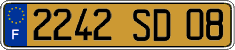 French license plate, FNI