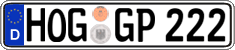 German license plate, Regular plates