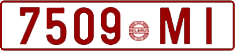 License plate Belarus, Cars (1992)