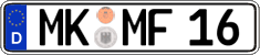 German license plate, Regular plates