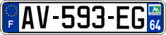 French license plate, SIV (ordinary)