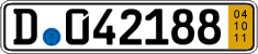 German license plate, Short-term transit plates