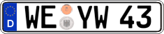 German license plate, Regular plates