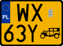 License plates of Poland, Oldtimers
