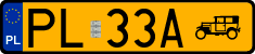 License plates of Poland, Oldtimers